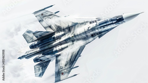 A Russian Sukhoi Su-35 fighter jet  photo