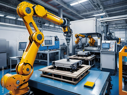 Robot working in factory