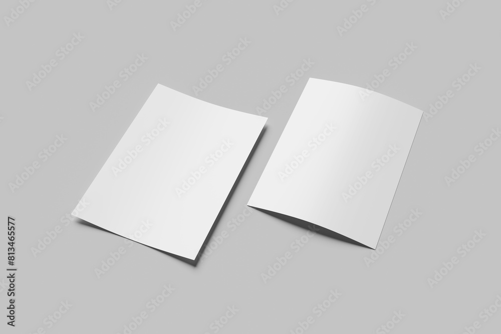 Realistic blank A4 flyer brochure for mockup. Realistic blank A4 flyer brochure for mockup.