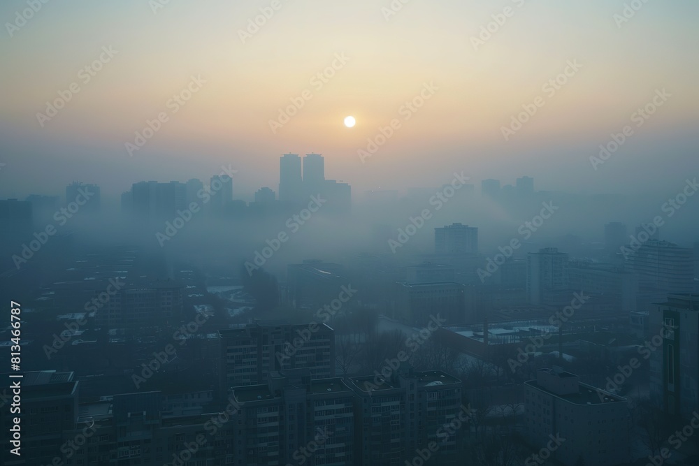 haze in the city