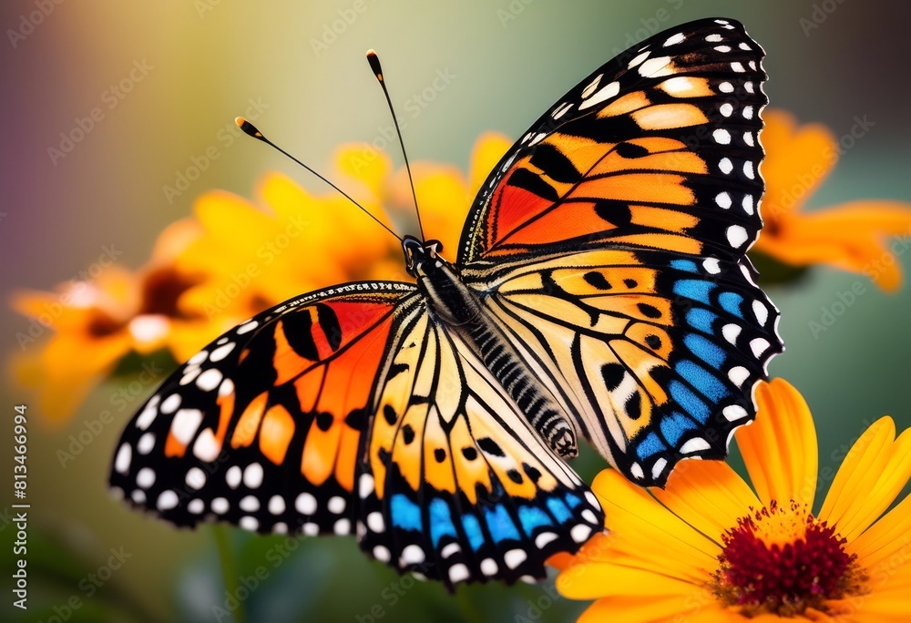 Fototapeta premium symmetry balance capturing harmonious patterns butterfly wings flower petals, nature, natural, beauty, design, elements, shapes, structures, forms, organic