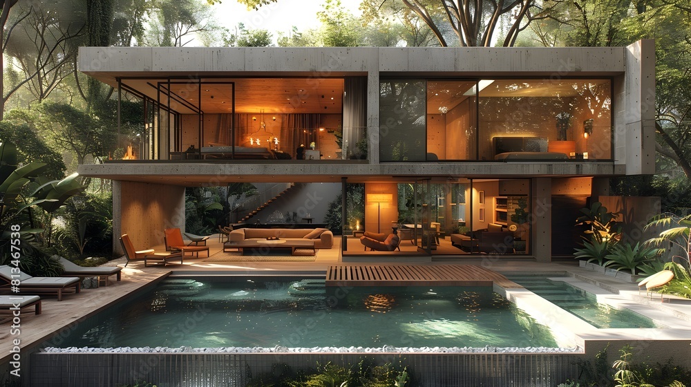 Exquisite Modern Architectural Masterpiece with Serene Outdoor Oasis Exquisite Modern Architectural Masterpiece with Serene Outdoor Oasis