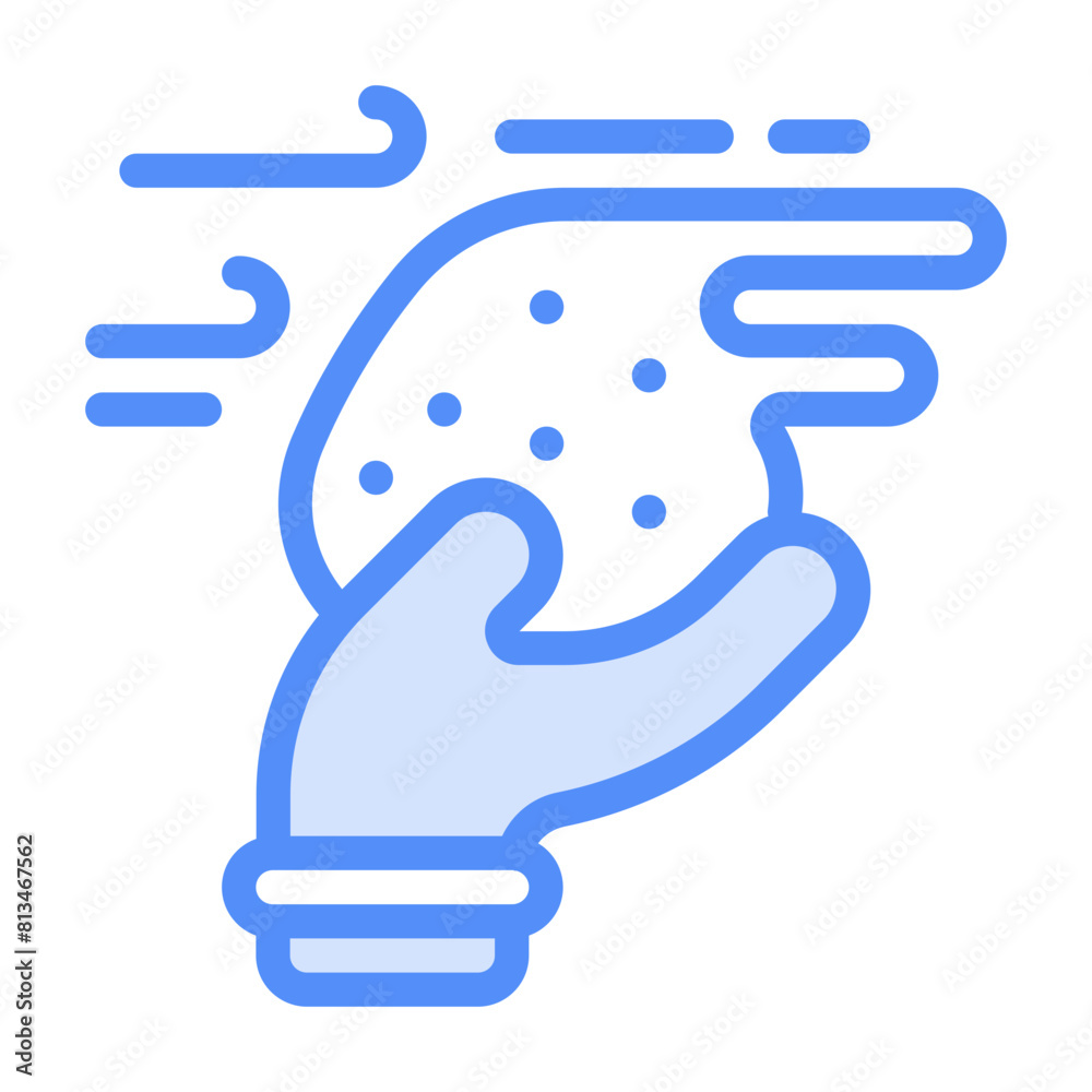 Trowing Powder Icon With Lineal Color Style Trowing Powder Icon With Lineal Color Style