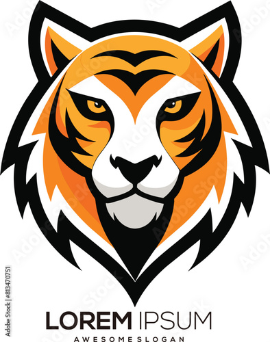 Tiger logo vector art illustration with a Tiger icon logo