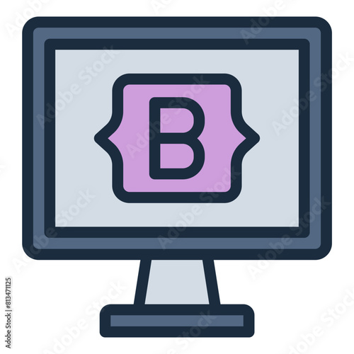 Bootstrap web development icon
