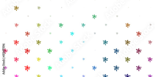 Light Multicolor vector template with flu signs.
