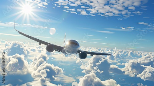 Boeing 737-800 Soars Through the Sky