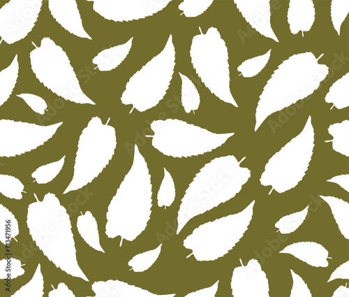design art seamless pattern with menthol leaf pattern