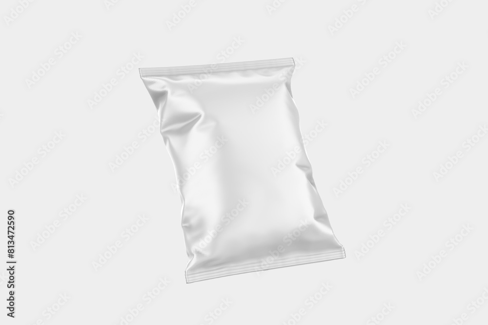 Chips Bag Snack Packaging for Mockup template. Food snack, Chips, Cookies, Peanuts, Candy. Isolated on white background. 3d illustration Chips Bag Snack Packaging for Mockup template. Food snack, Chips, Cookies, Peanuts, Candy. Isolated on white background. 3d illustration