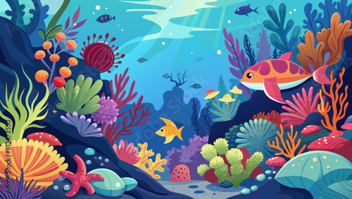 Dynamic Coral Reef: Diverse Marine Life and Majestic Whales. Perfect for: World Oceans Day, Marine Life Appreciation Day, marine biodiversity, underwater exploration, ocean conservation, ecotourism.