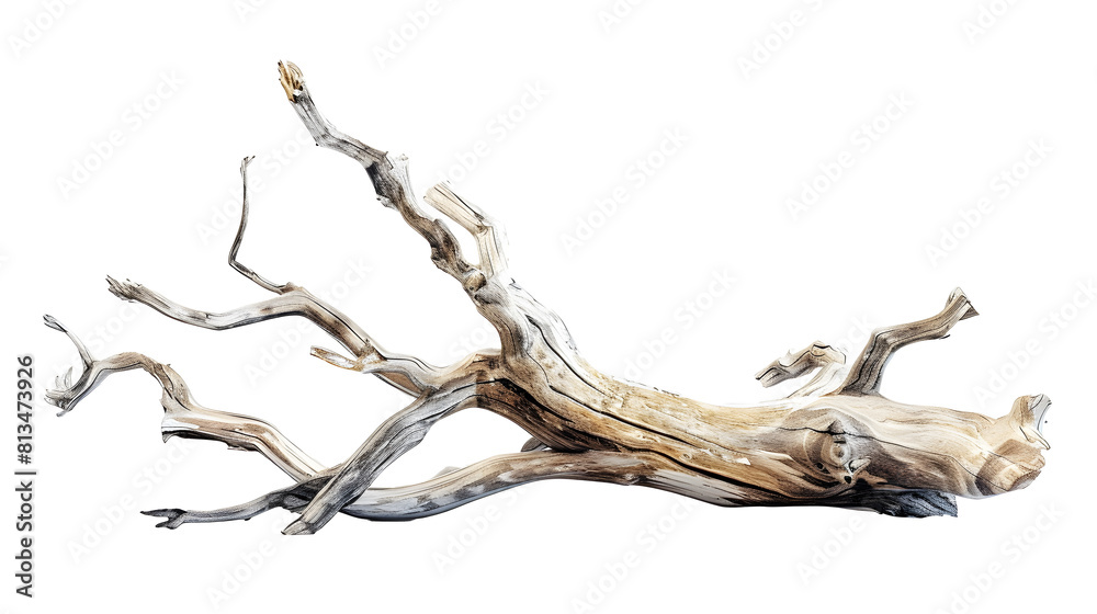 Fototapeta premium Driftwood on transparent background