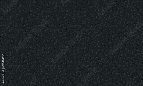 Black leather texture. Seamless stone pattern. Snake skin structure. © sanchesnet1