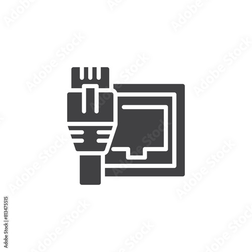 LAN port vector icon