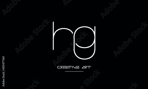 GH, HG, G, H abstract letters logo monogram