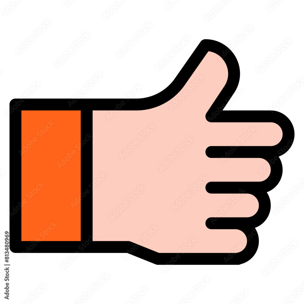 Vector Icon thumb up, hand, hands and gestures, gestures, sign