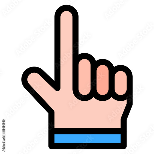 Vector Icon one, hand, hands and gestures, gestures, sign