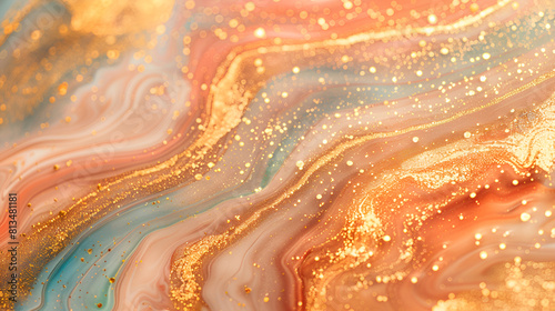 Coral marble texture with golden glittering veins, Abstract colorful background, wallpaper, Mixing paints Modern art, Marble abstract acrylic background, Marbling artwork texture
