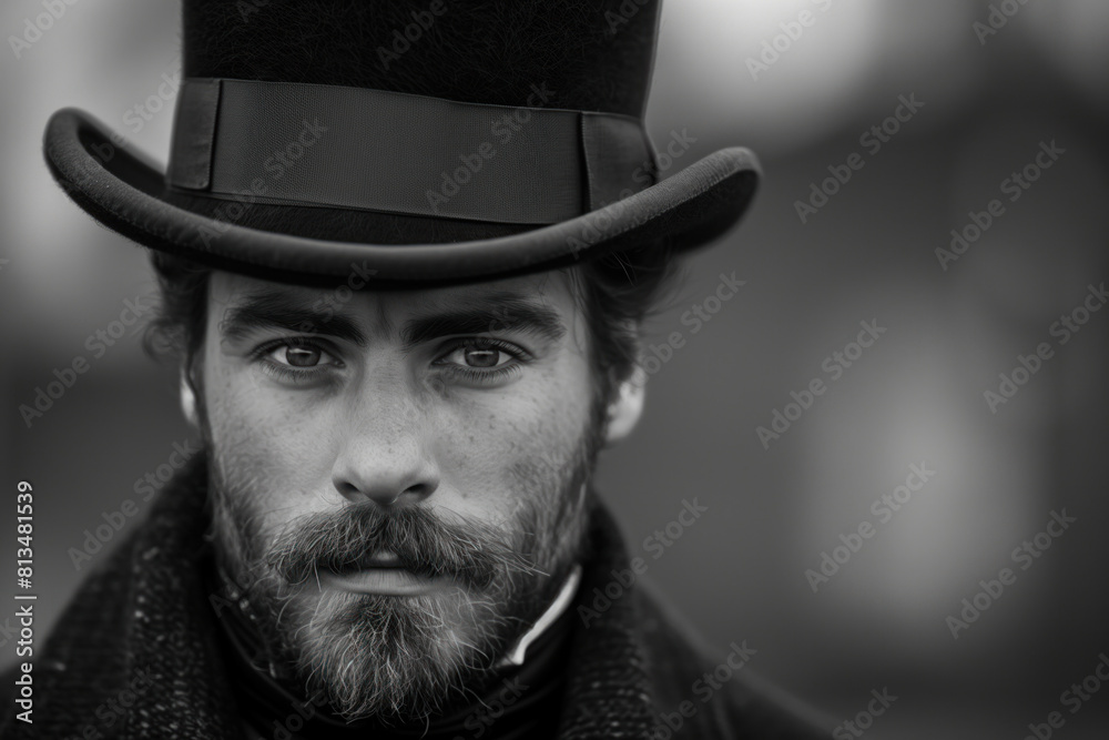 Old Photo of Victorian Gentlemen, Generative AI Old Photo of Victorian Gentlemen, Generative AI