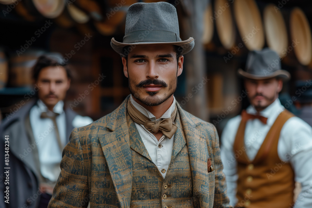 Old Photo of Victorian Gentlemen, Generative AI