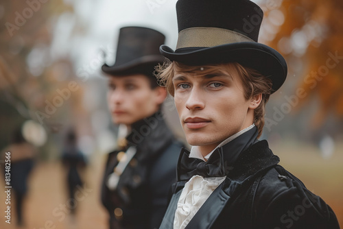 Old Photo of Victorian Gentlemen, Generative AI