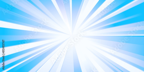 青い集中線の背景　アブストラクト背景イラスト