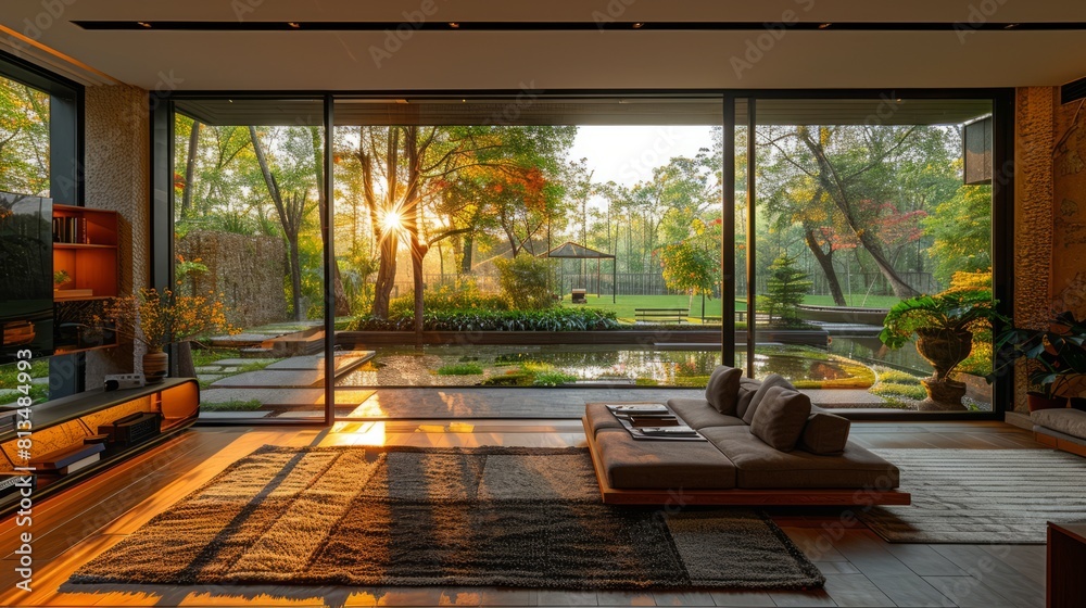 Fototapeta premium Modern residential, hotel, and homestay interior spaces