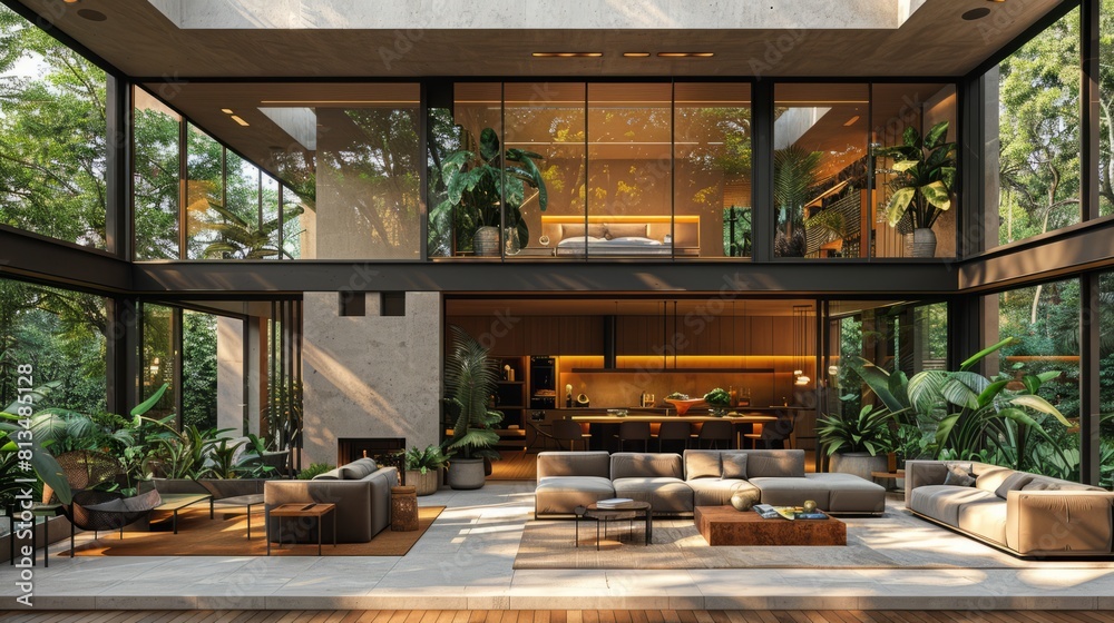 Modern residential, hotel, and homestay interior spaces