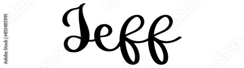 Jeff - black color - name written - ideal for websites, presentations, greetings, banners, cards, t-shirt, sweatshirt, prints, cricut, silhouette, sublimation, tag