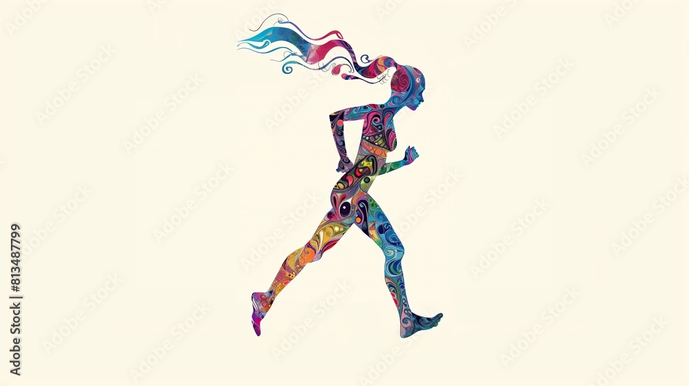 Graphic illustration. Concept of health and wellness. Well-being both mentally and emotionally as well.