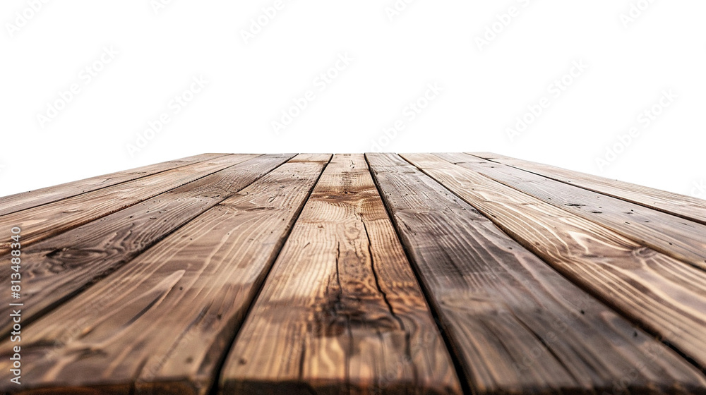 Perspective view of wood or wooden table top on white background,png Perspective view of wood or wooden table top on white background,png