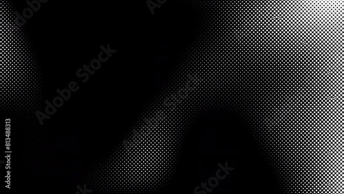 Abstract black and white gradient halftone dotted background with a pop cartoon comic motion pattern. Seamless loop in retro monochrome vintage style in 4k. Fit for tint, alpha, or overlay layer photo