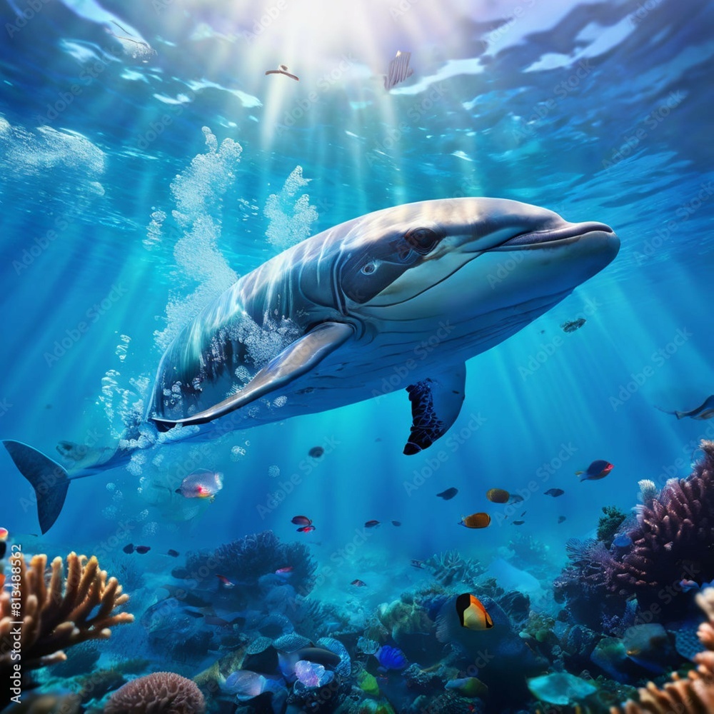 Fototapeta premium An underwater scene