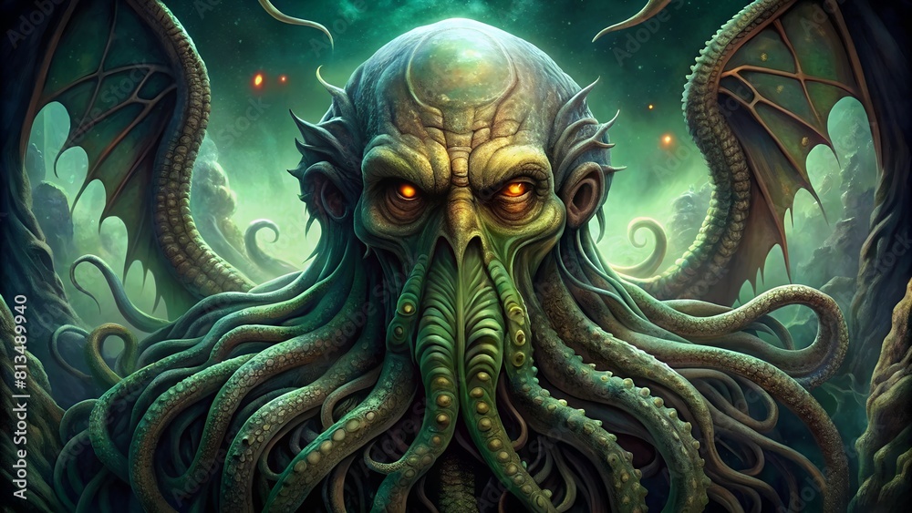 Fototapeta premium The Call of Cthulhu: Mysterious and Dark Fantasy Artwork