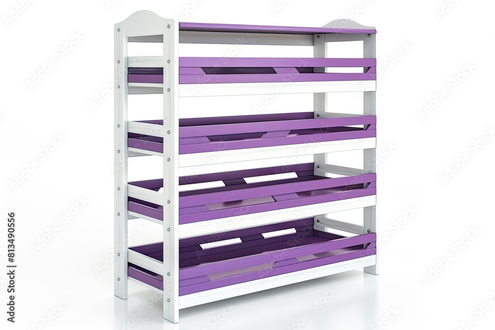 modern white and purple wooden shoe rack design isolated on white background modern white and purple wooden shoe rack design isolated on white background