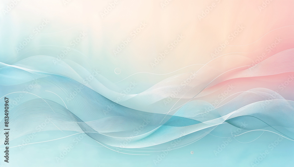 Blue and Pink Abstract Background With Waves Blue and Pink Abstract Background With Waves