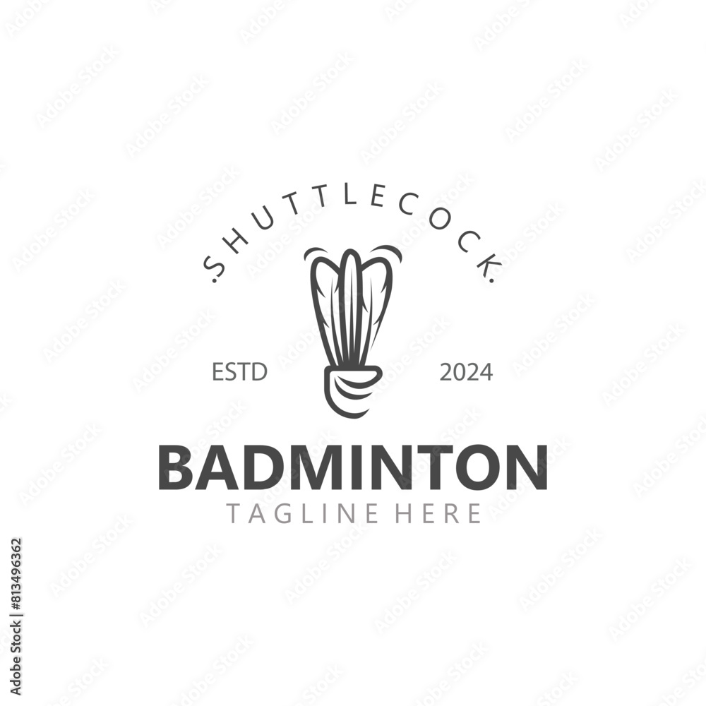 Badminton Shuttlecock logo icon design for Sport logo and Badminton Championship club, competititon isolated background Badminton Shuttlecock logo icon design for Sport logo and Badminton Championship club, competititon isolated background