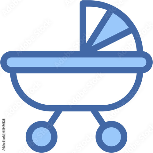 Vector Icon prams, pushchair, baby stroller, babies, kid and baby