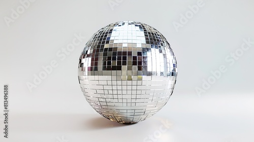 Silver Disco Mirror Ball Cut Out