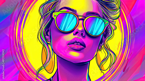 Colorful pop art characterized by bold colors and captivating visuals  representing the joy of life