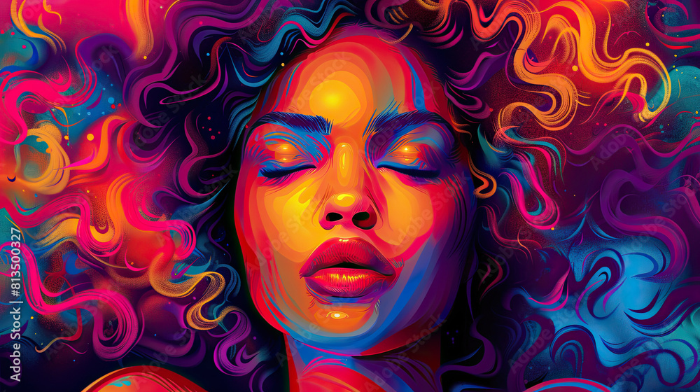 Colorful pop art characterized by bold colors and captivating visuals, representing the joy of life