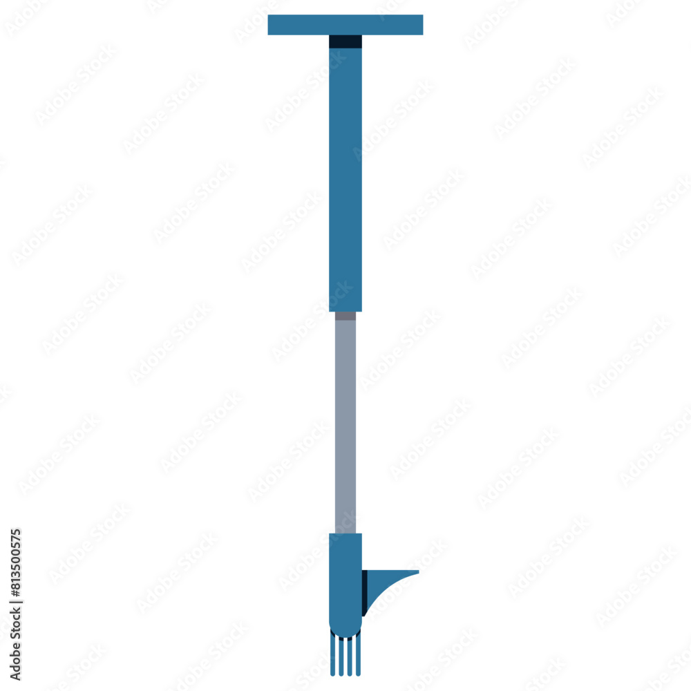 Weed extraction tool vector cartoon illustration isolated on a white background. Weed extraction tool vector cartoon illustration isolated on a white background.
