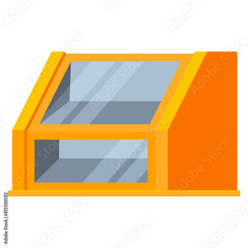 Bread box for kitchen counter vector cartoon illustration isolated on a white background.