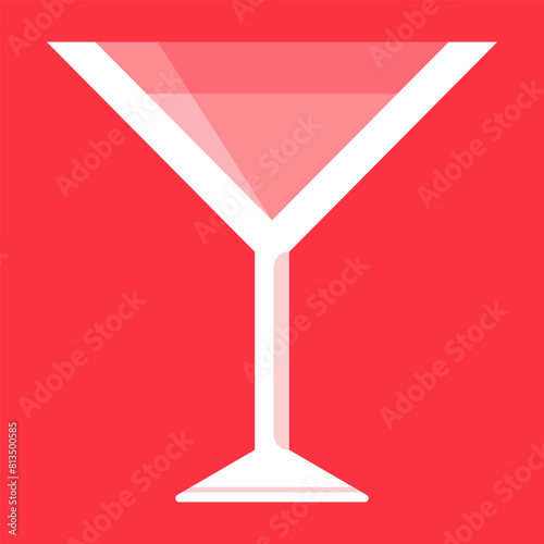 Cocktail glassware vector cartoon illustration isolated on background.