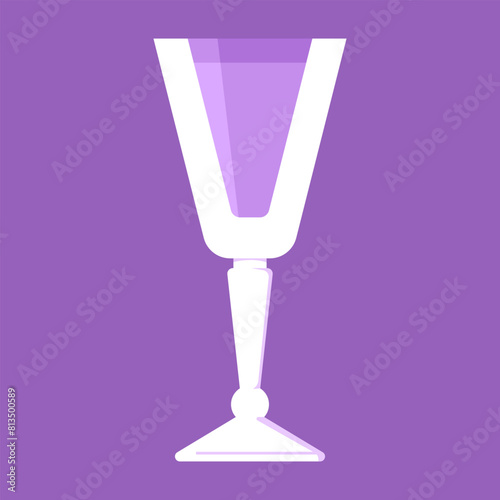 Cocktail drinkware vector cartoon illustration isolated on background.