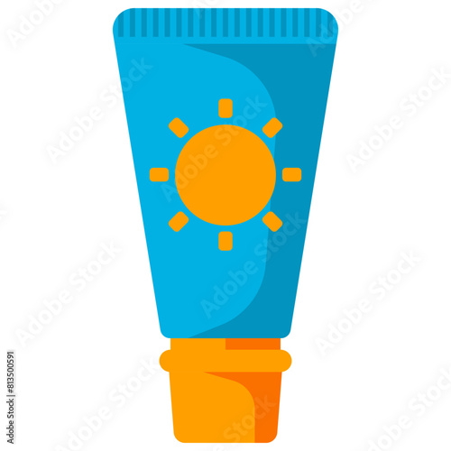 Sunscreen for face vector cartoon illustration isolated on a white background.