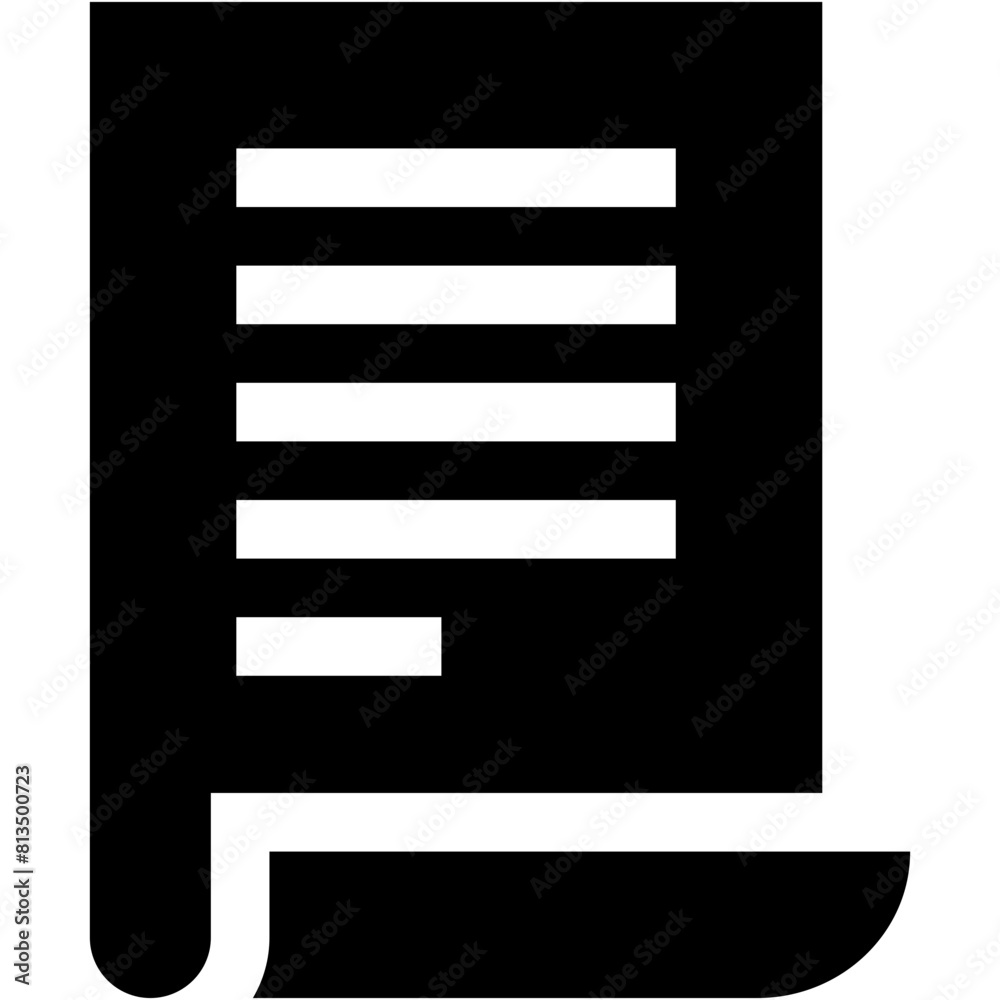 Vector Icon paper, paper bill, document, file, dem file Vector Icon paper, paper bill, document, file, dem file
