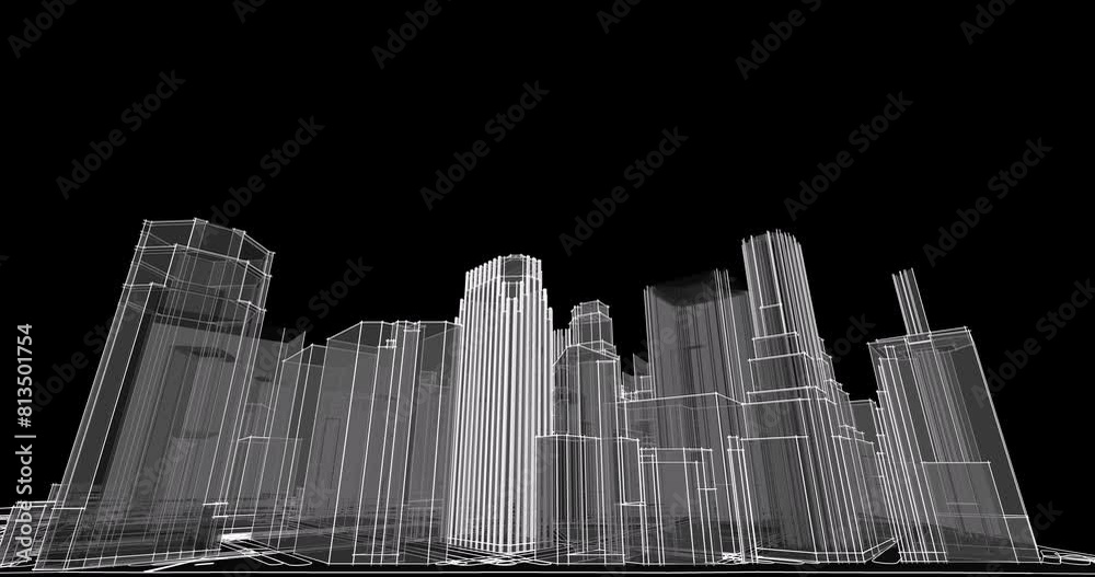 city ​​modern architecture 3d rendering