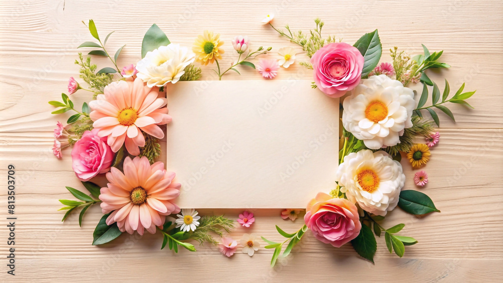 flower greeting card Designed to bring happiness and gifts on special and important days.