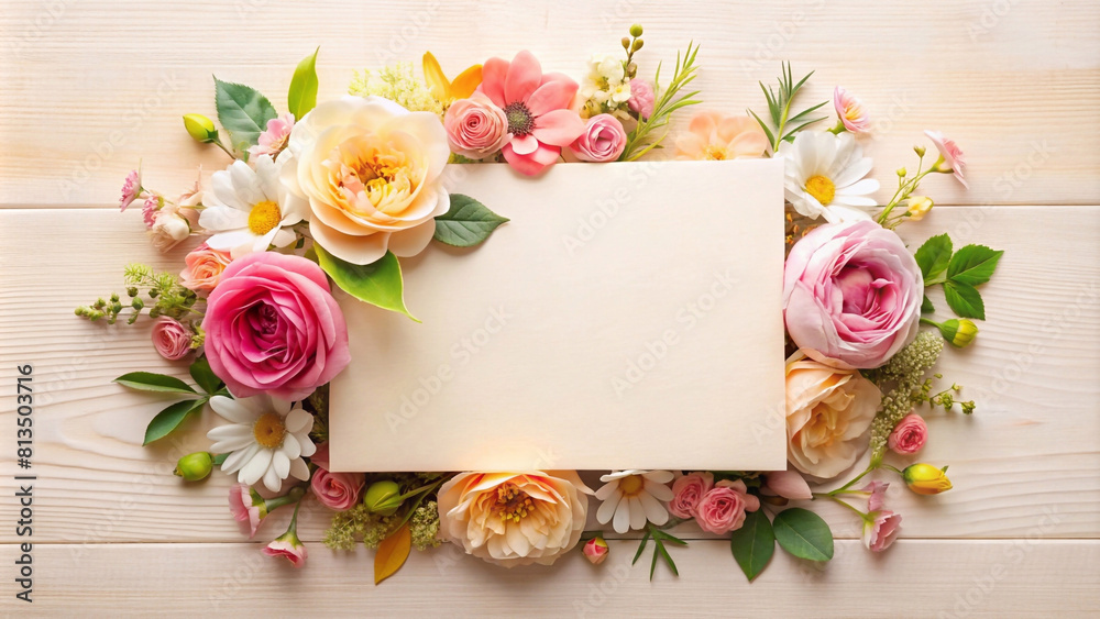 flower greeting card Designed to bring happiness and gifts on special and important days.
