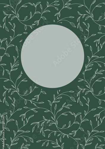 Cover design with floral pattern. Universal abstract and floral templates. Spring backgrounds. It can be used for invitation, card, notebook. Vector flat illustration
